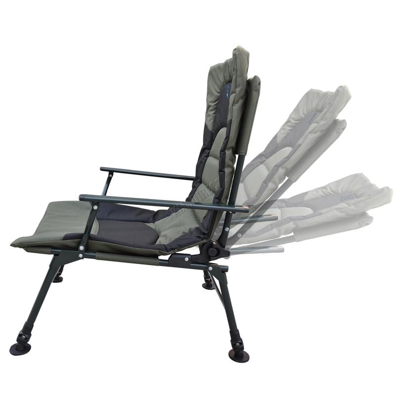 Carpzilla Camping Fishing Chair – XL Carp Green Fishing Equipment Folding Adjustable Legs 5