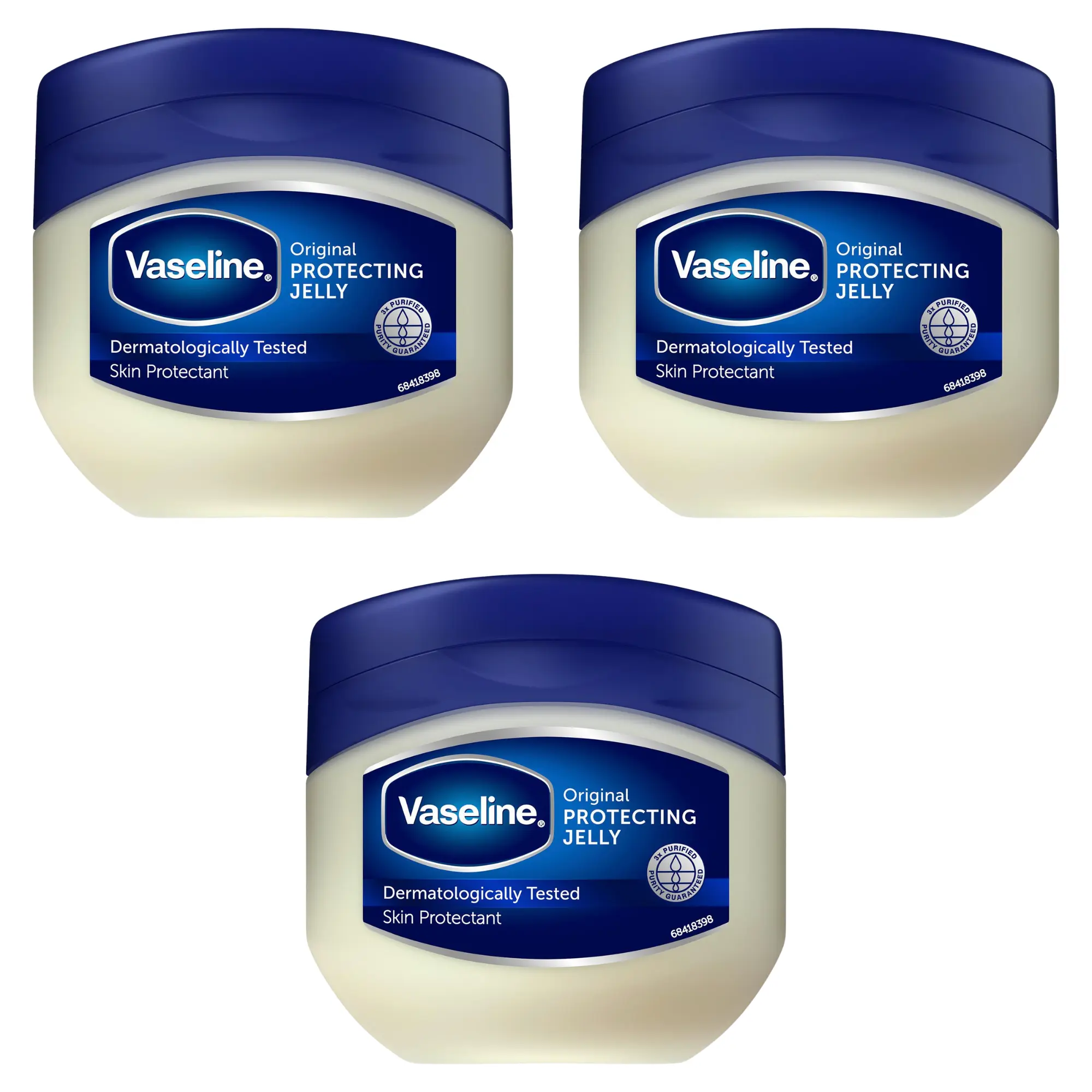 3 x 100ml Vaseline Jelly, Vaseline Original Moisturizer Petroleum Jelly 100ml (Pack of 3) – Skin Care for Cracked, Dry Skin & Eczema Relief