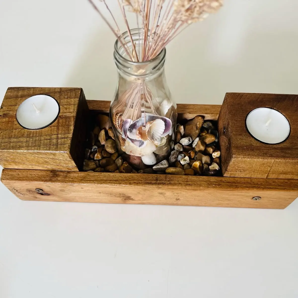 wood candle holder