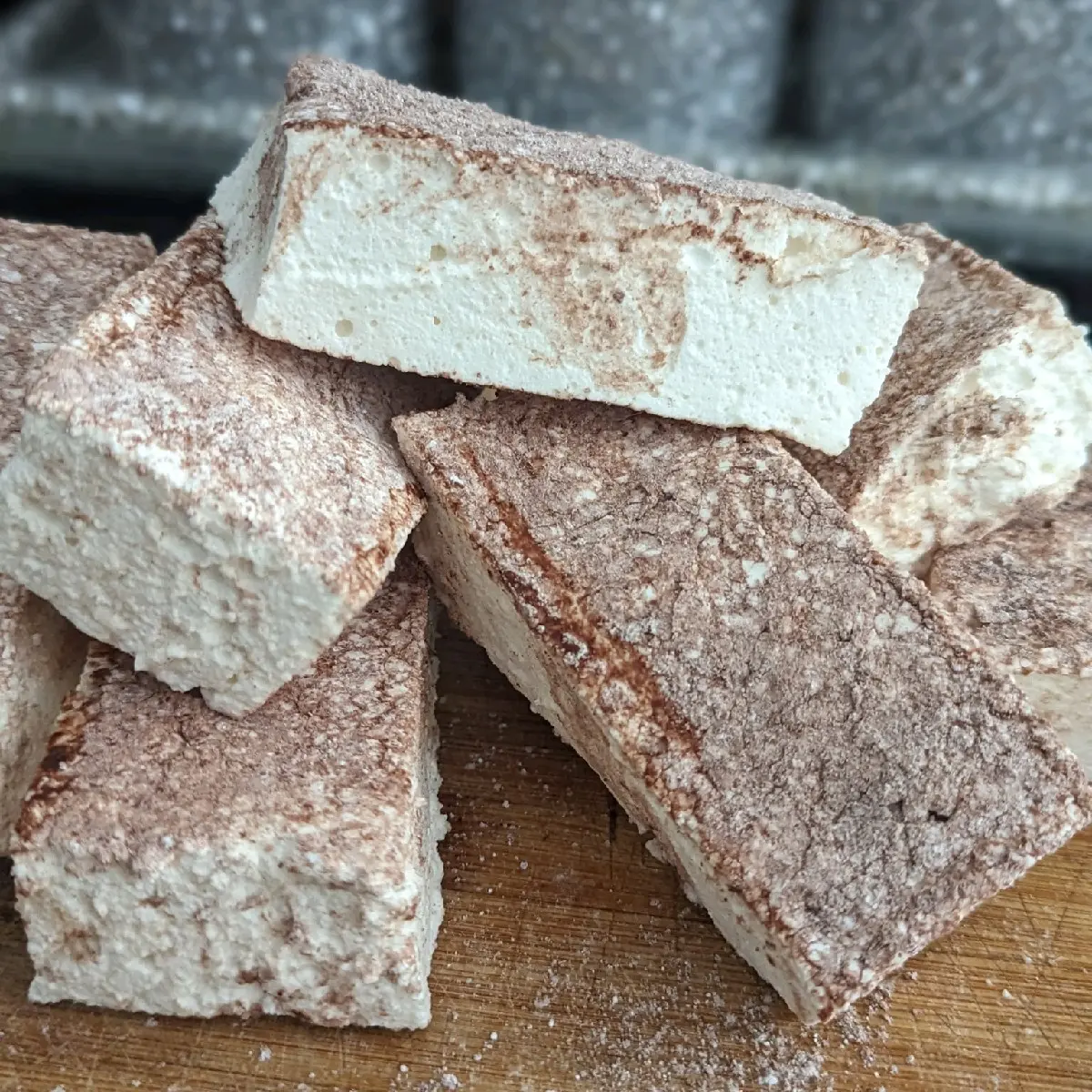 Irish cream gourmet marshmallows, Irish cream marshmallows, vegetarian marshmallows