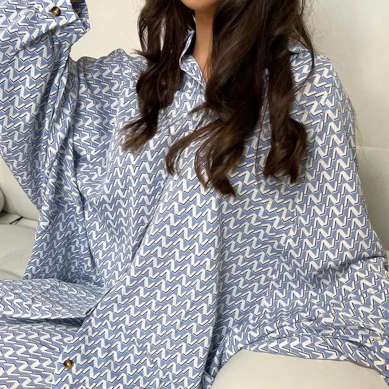 Modest Women's Sky Blue Shirt and Trouser Set, Free Delivery Available 5