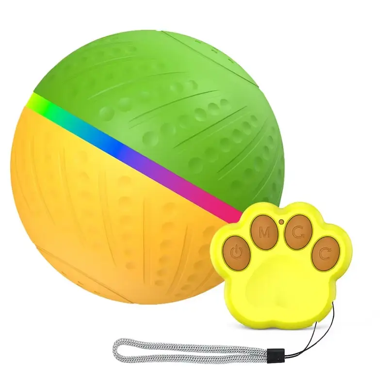 Smart Interactive Pet Ball Remote Control Flashing Rolling Jumping Rotating Waterproof Dog Chew Toy Ball for Aggressive Chewers 8