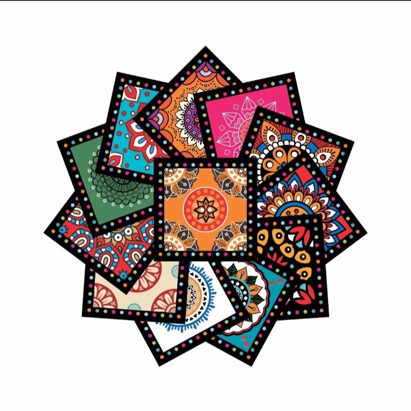 12x Self Adhesive Colourful Tile Stickers For DIY Home-Kitchen-Table-bath Decor Decorative room decor 4