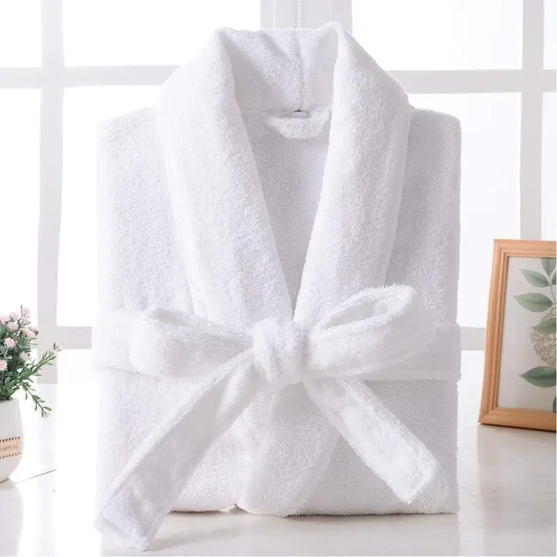 Supreme Unisex Cotton Bath Robe with Soft Collar and Long Sleeves - Highly Absorbent and Quick Drying for Ultimate Comfort - Loungewear, Womenswear Comfortable Gowns Medium Petite Shawl Nightwear 6