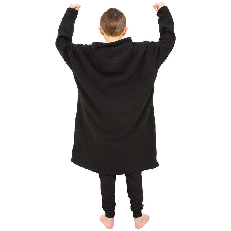 Boys I Paused My Game To Be Here Black Fleece Blanket Hoodie 1