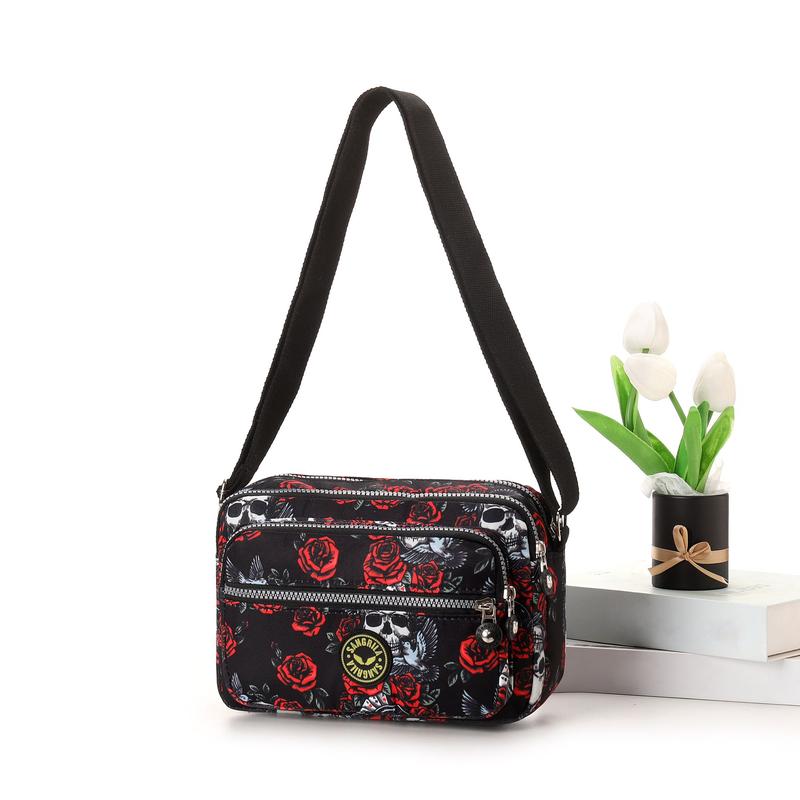 Skull & Roses Set Cross Body Camera Style Bag & Purse 1