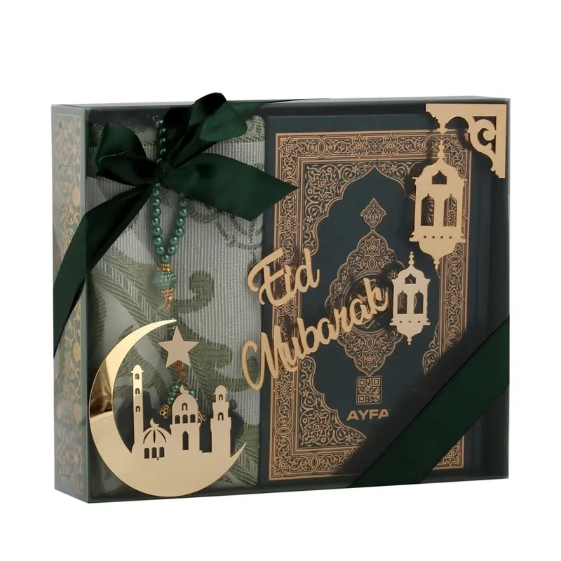 EID GIFT SET * - 3pc bundle gift set, includes Quran, Prayer Rug & Tasbeeh 4