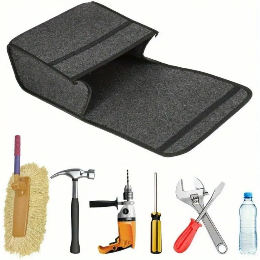 Trintion Car Boot Organiser 30 * 29 * 16cm Large Anti-Slip Car Boot Storage Bag Foldable Car Boot Bag With Fastening Flip Cover Car Boot Tidy Organiser Tools For Travel Storage Bag,Makeup Bag,Cosmetic Bag,Vacation Organizer