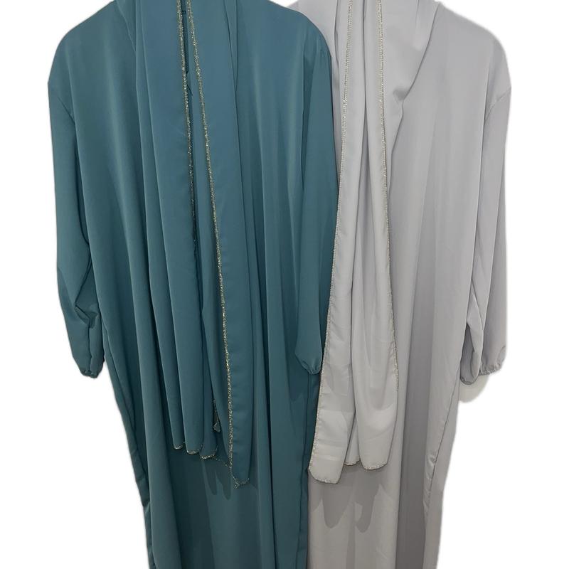 1 piece hijab and abayah with gold embroidery 1
