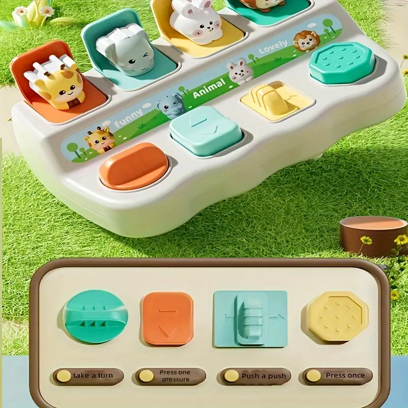 Pop-Up Animal Toy - Interactive Hide & Seek Box for Youngsters, Enhances Logic & Motor Skills, Perfect Birthday or Holiday Gift (Color Varies) 3