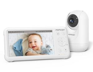 Momcozy Video Baby Monitor, 1080p 5" HD Baby Monitor With Camera And Audio, Infrared Night Vision, 5000mah Battery, 2-Way Audio, Wide-Angle View Temperature Sensor Lullabies And 960ft Range