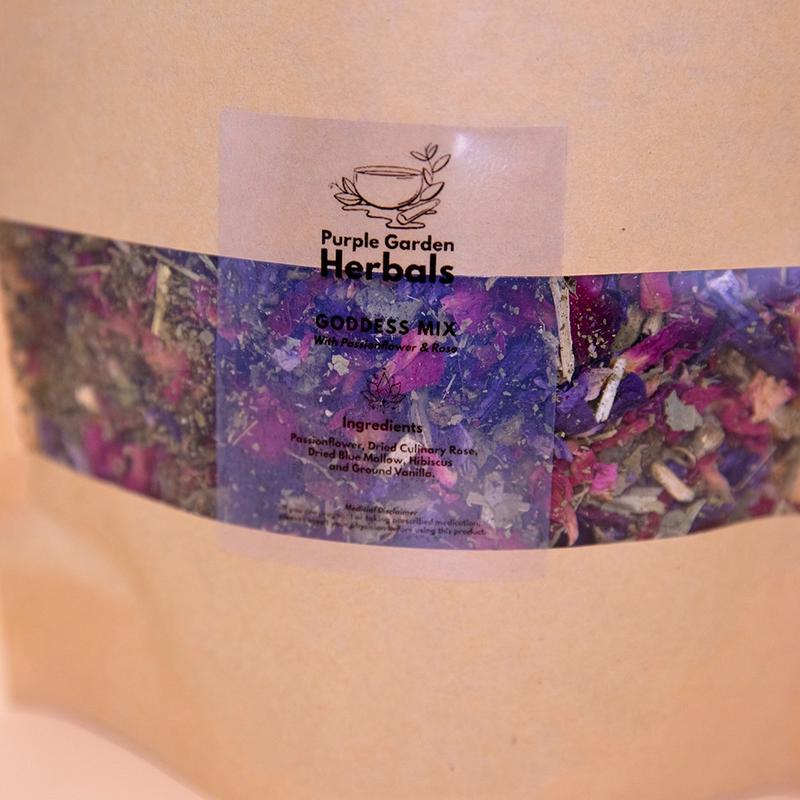 Purple Garden Herbals Goddess Mix Herbal Blend - 60g loose leaf pouch Beverage 4
