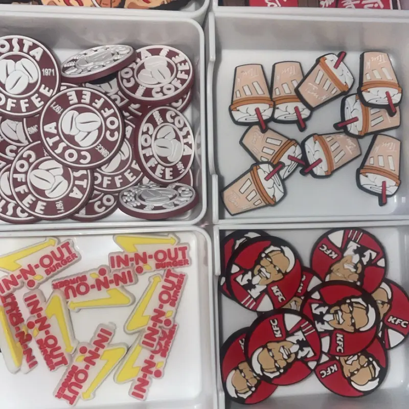 Fast Food Shoe Charms - coffee charm - burger charm - drink charm - fries charm - chicken charm - burrito charm - waffle charm croc shoe  accessories 5