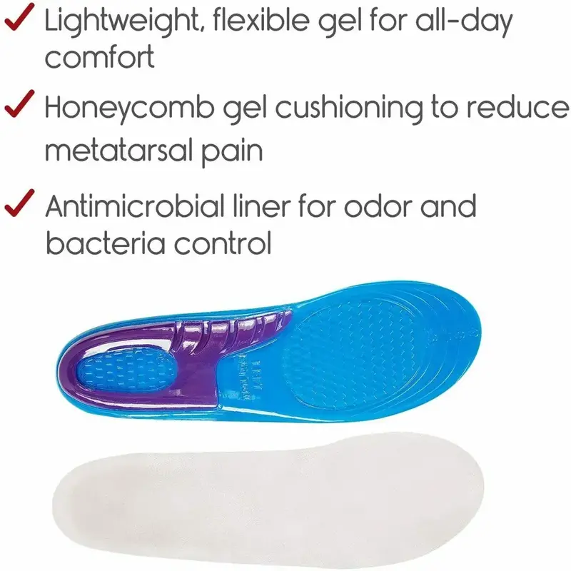 Premium Feet Support Orthotic Gel Pain Relief Massaging Sport Shoe Insoles Foot Footwear Comfort 2