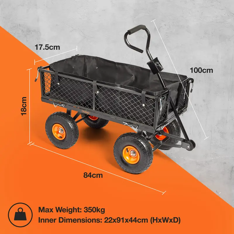 VonHaus 85L Garden Cart Trolley【UK SELLER】 4