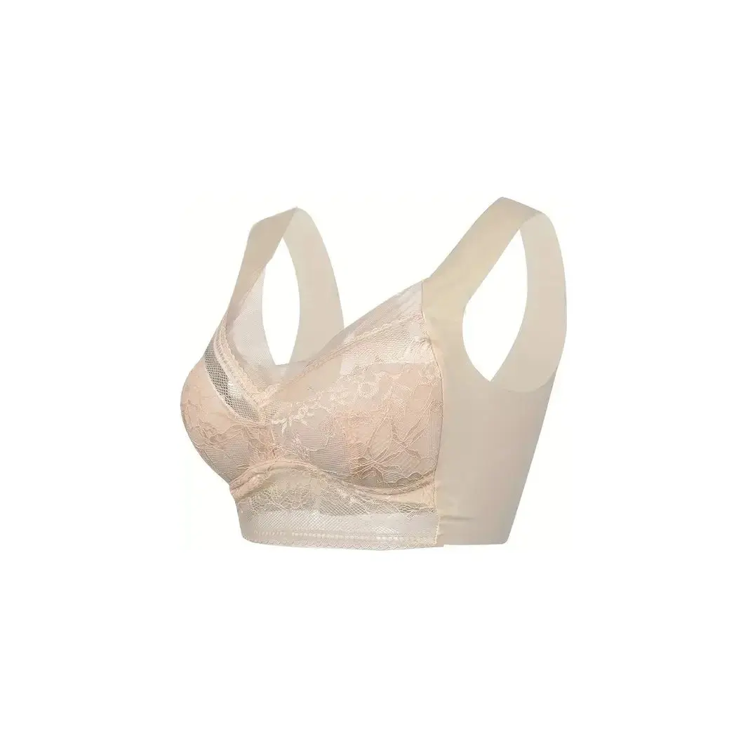 Floral Lace Bralette - Cream