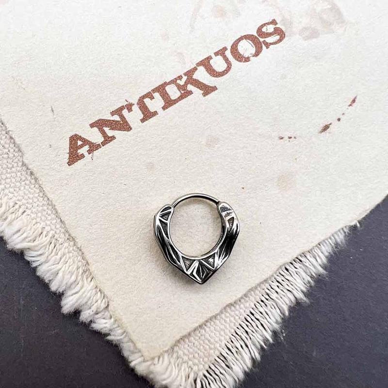 KVASIR- viking stainless steel hoop earring for mens and women- gift idea- gothic punk modern design 2