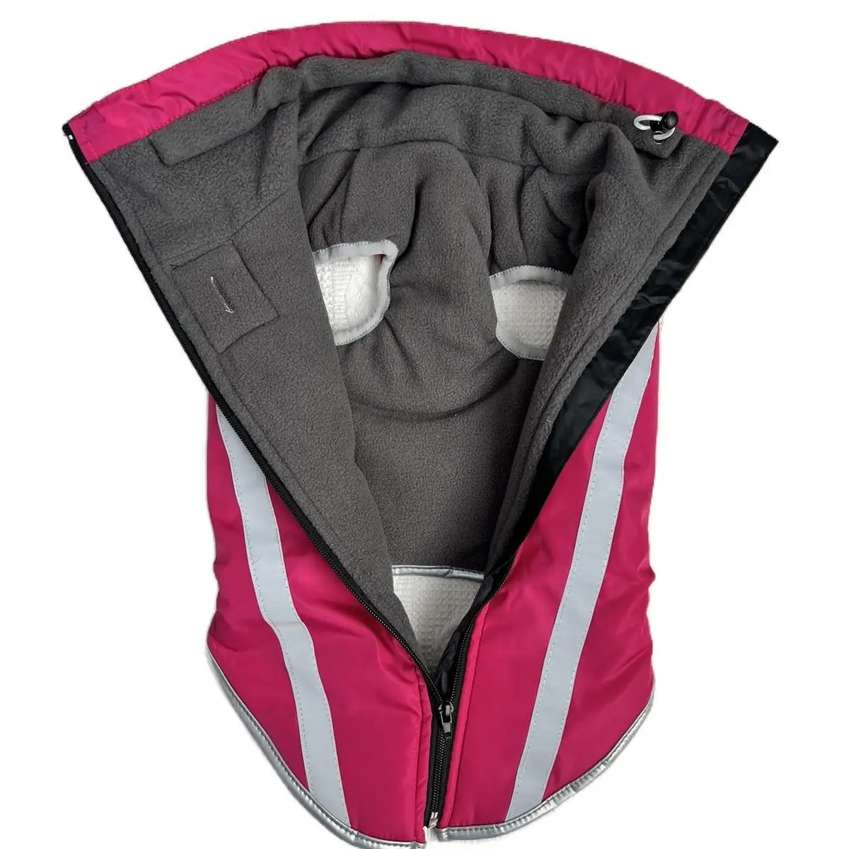 Padded Fleece Lined Dog Coat with Back Zipper coats
