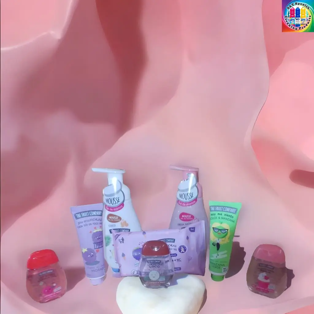 Fruit Company hand sanitiser, hand mousse, lip balms