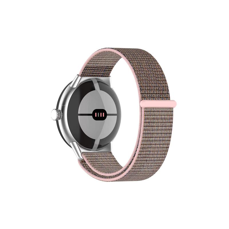 Google Pixel Style Nylon Pink Watch Strap 0