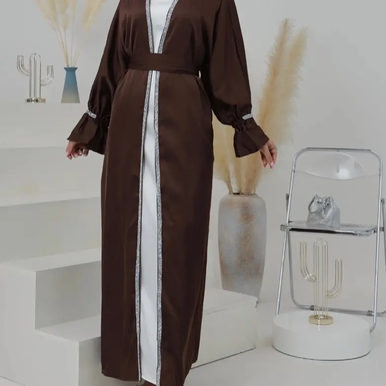 Embellished Open Abaya 1