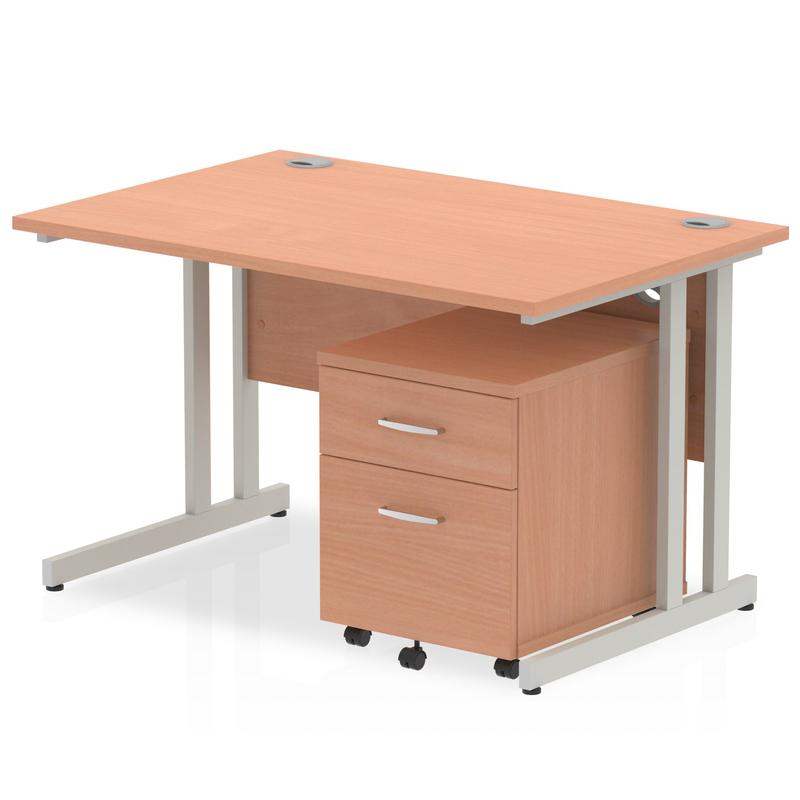 Impulse 1200mm Cantilever Straight Desk With Mobile Pedestal 8