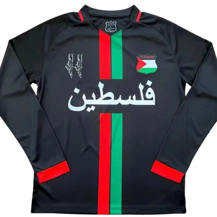 Men's Palestinian T-Shirt with Long Sleeves for Streetwear - Top, Man, Bestie, Menswear