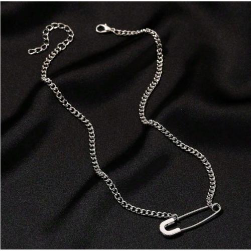 1pc Unique & Simple Safety Pin Necklace, Subtle Design Clavicle Chain Pendant, Personalized Couple Accessory unique engagement ring 5