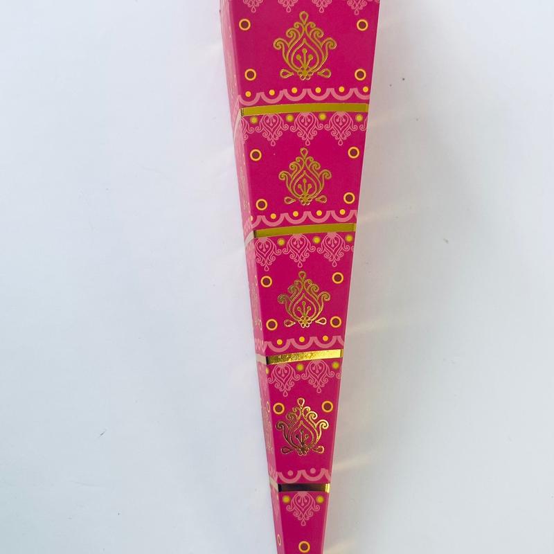 Desi Wedding Favours Mendhi Dholki Cone Favour Boxes Party Gifts Orange and Pink 2
