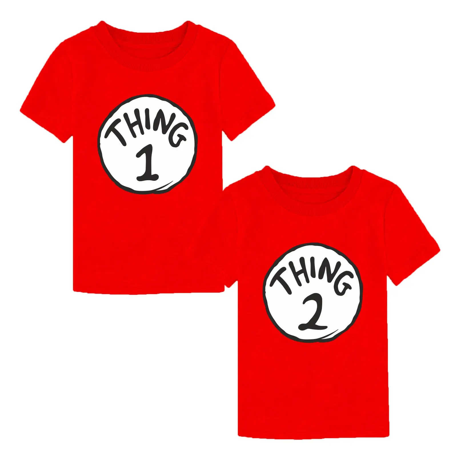Thing 1 Thing 2 T Shirt Custom World Book Day Shirts Birthday Gift Shirt Kids Adults Cotton Tee
