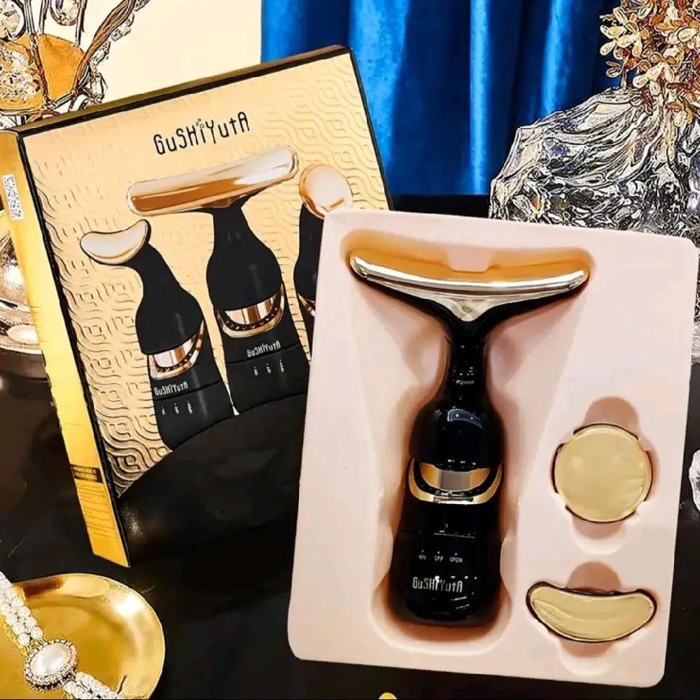 3 In 1 Face Massager Neck Facial Eye Massage Introducer Microcurrent Skin Rejuvenation Anti Aging Beauty Device beauty device face massager Evening Comfort