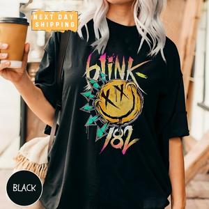 Retro Blink 182 Concert Graphic Shirt, Arrow Smiley Retro Shirt, Vintage Blinks Shirt