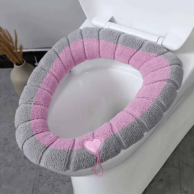 Product Introduction of Warm Toilet Seat Cover Bathroom Toilet Pad Closestool Knitting O-shape Thicker Soft Washable Closestool Bathroom Accessories 5