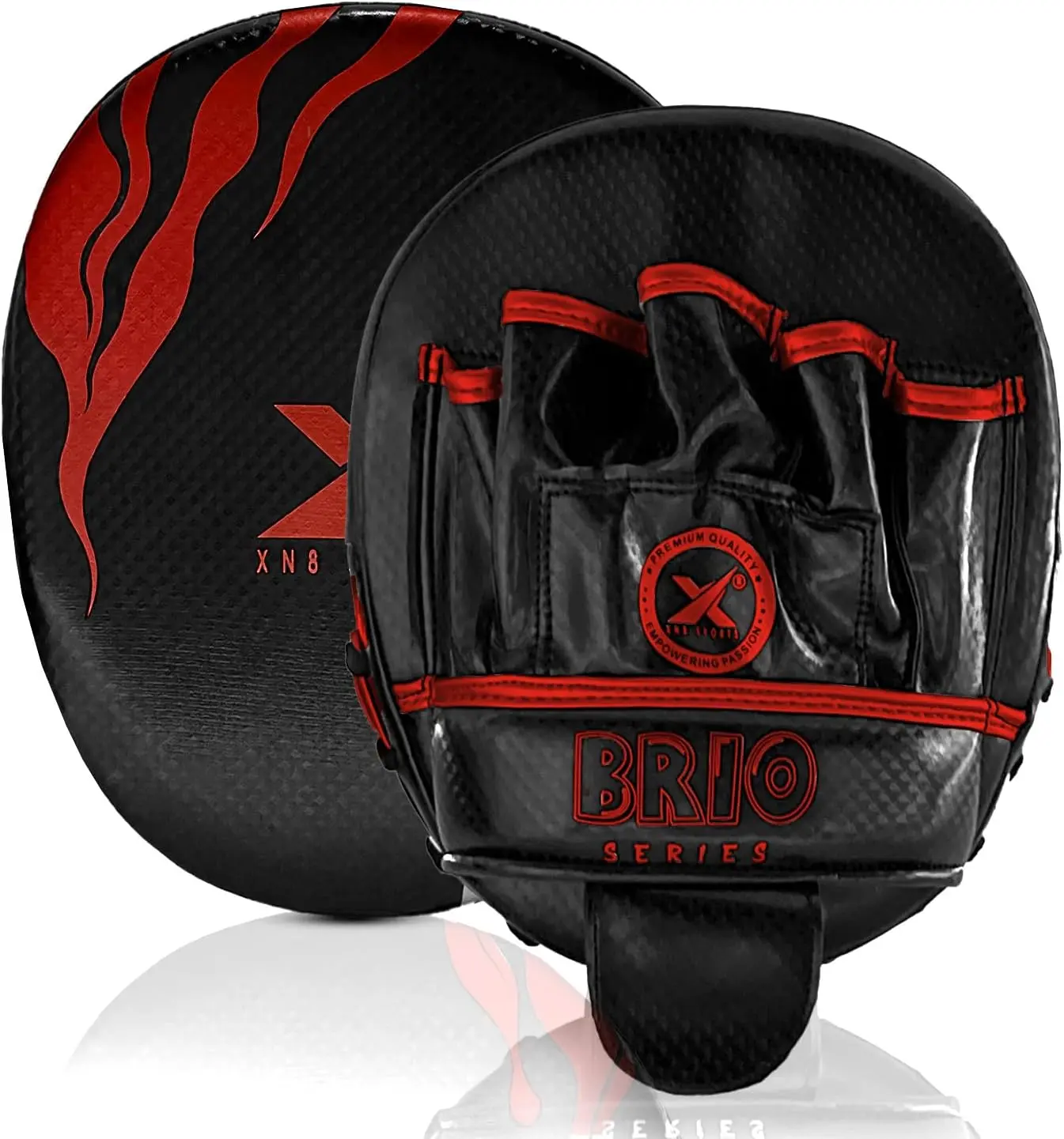 Xn8 Boxing Pads kids Curved Boxing Punch Mitts for Training - Fixable closure strap Focus Pads Perfect strike shield for MMA, Kickboxing, Krav Maga, Muay Thai., Karate Standard size Focus Mitts