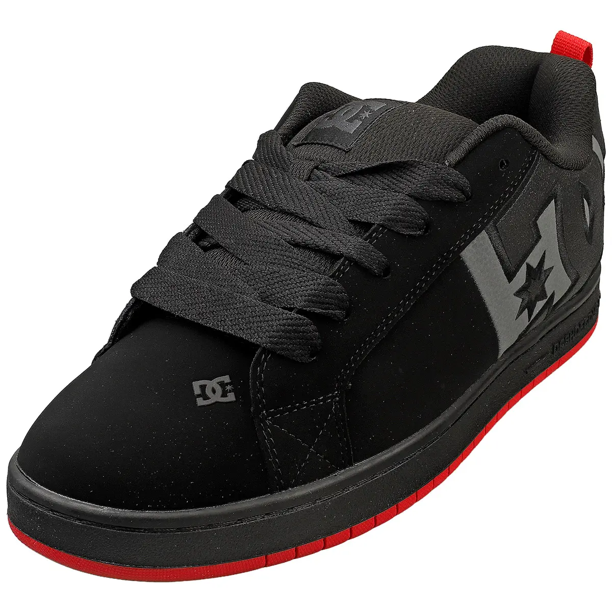 DC Shoes Court Graffik Sq Mens Skate Trainers in Black Red - MPN: ADYS100442-BYR