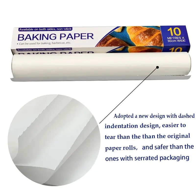VegiMax Non-Stick White Parchment Paper by Bakewell – Perfect for Baking, Cooking & Roasting!  300mm Wide, 7 Rolls! Heat-Resistant & Food-Safe, Ideal for Cakes, Cookies, Meat, and More! Upgrade Your Kitchen Essentials Today! Bakeware Utensils 2