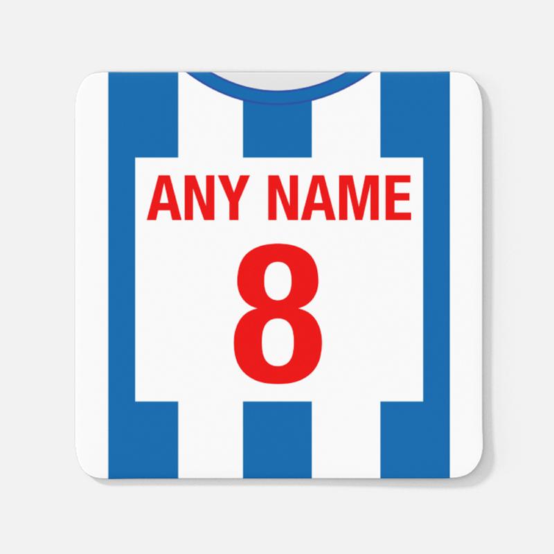 Personalised Brighton & Hove Retro Football Style Coffee Mug + Coaster - A Perfect gift for Eid, Birthday, Anniversary, Love, Office, Work, Friends, Football Fan, Christmas, Secret Santa, Bespoke, Custom Ceramic Drinkware 3