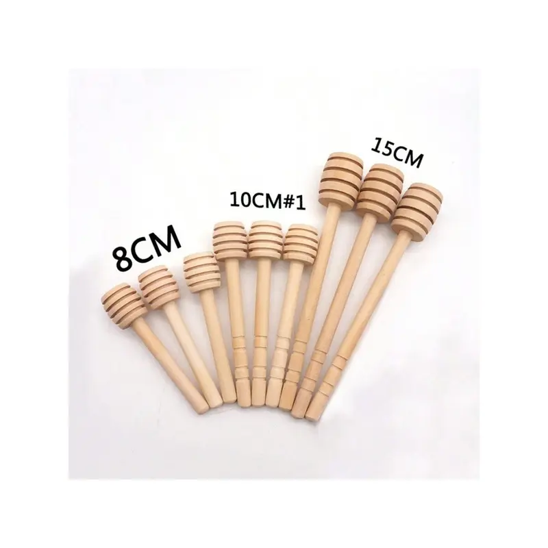 10pcs/20pcs/30pcs/40pcs/50pcs 3.5 Inch Wooden Honey Dipper Sticks, Mini Honey Dippers For Honey Jar, Glue Applicator, Drizzle Honey, Wedding & Party Favors 1