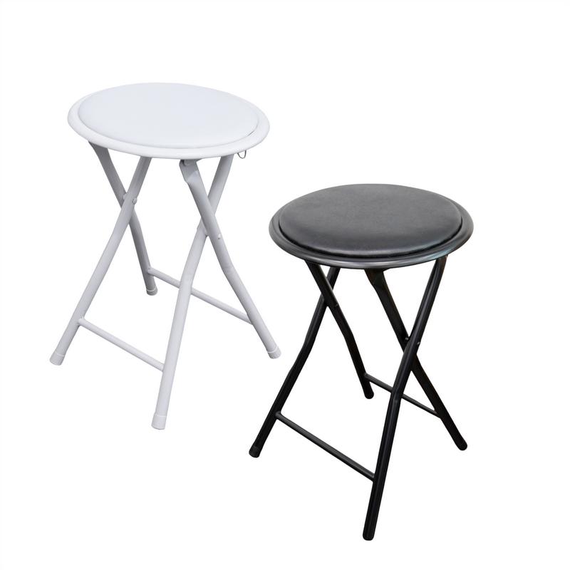 ZYBUX - Portable Round Stool - Folding, Compact, and Versatile for Home Office 0
