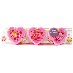 Swizzels Love Hearts Strawberry Scented 3 Mini Gel Air Freshener