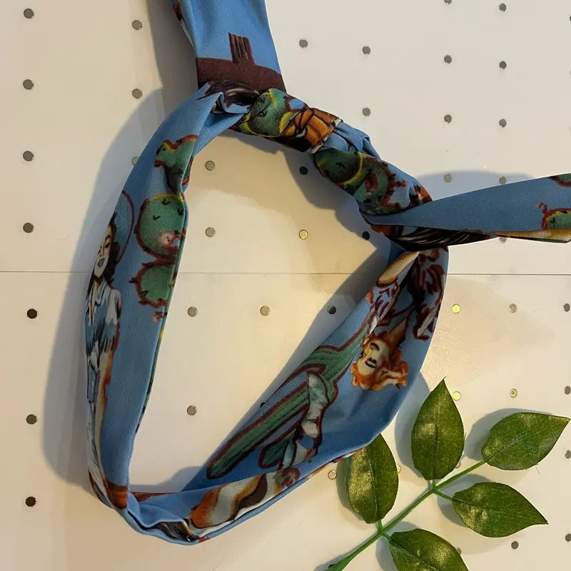 Handmade WIRE HEADBAND wired head scarf rockabilly hair band wrap vintage pin up 50s 60s 70s 80s 6
