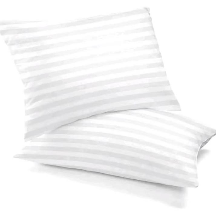 BHS Stripe Bounce Back Pillows: Pack of 4 Hotel-Quality Blended Cotton, Perfect for a Restful Sleep and Enhanced Bedroom Elegance, Comfortable bed pillow hollow fibre comfy pillows bedding 3