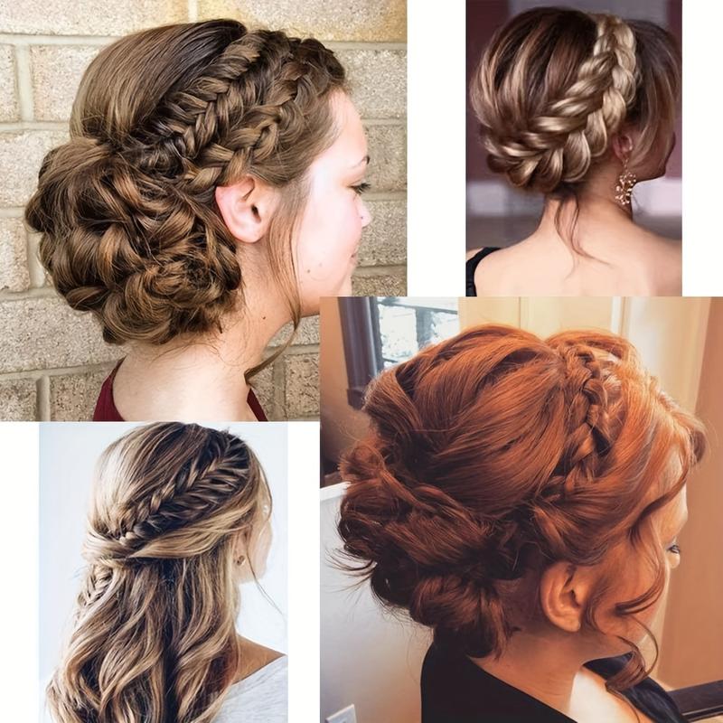 Product Introduction of Elegant 1pc Braided Headband Wig for Women - Natural Look, Straight Synthetic Hair, Perfect for Everyday Use 3
