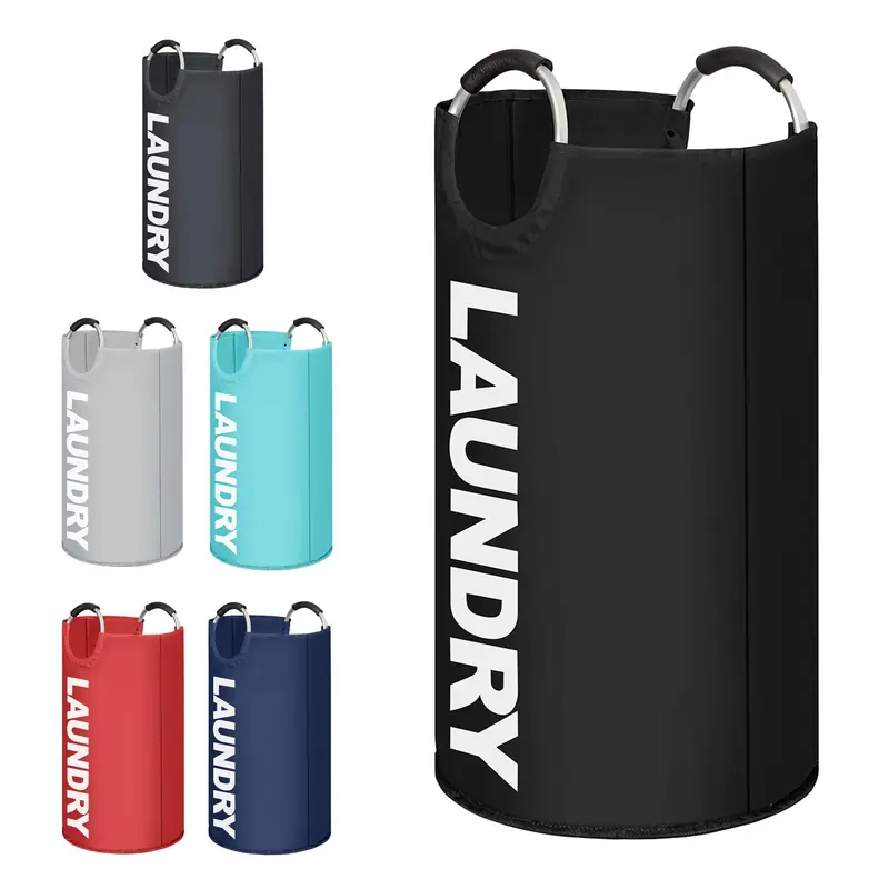 82L Foldable Laundry Basket - Available in Multiple Colors Lightweight Organiser collapsible laundrybasket Aluminum Waterproof 1