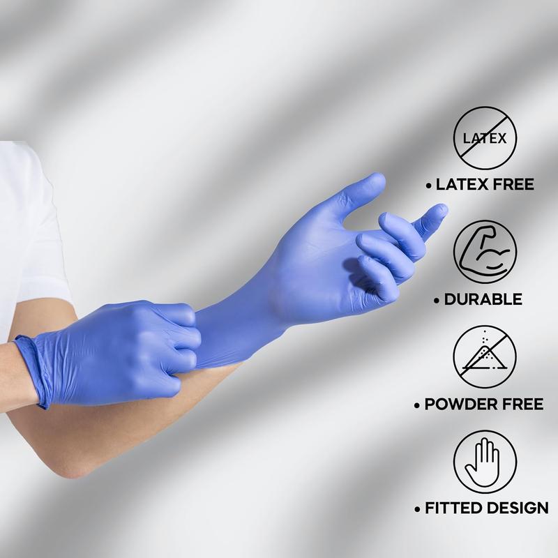 400X 4 Boxes Of 100 Gloves SuperTouch Super Strong Nitrile Gloves Disposable | Blue Surgical Gloves Powder & Latex Free Strong & Flexible Multi Sector Purpose Use Bulk All Sizes 4
