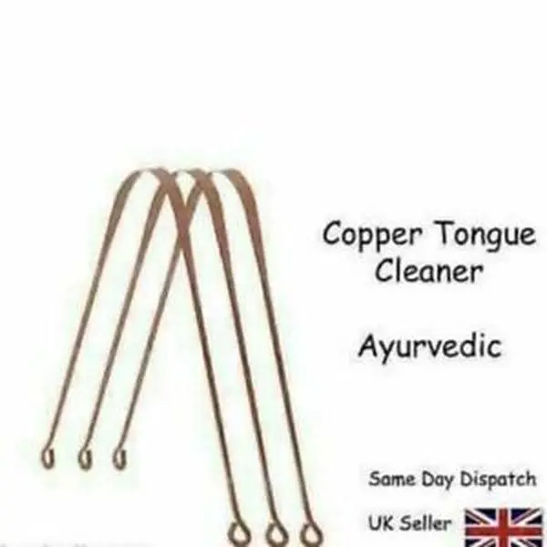 3 Pure COPPER Ayurvedic Tongue Cleaner / Oral Scraper