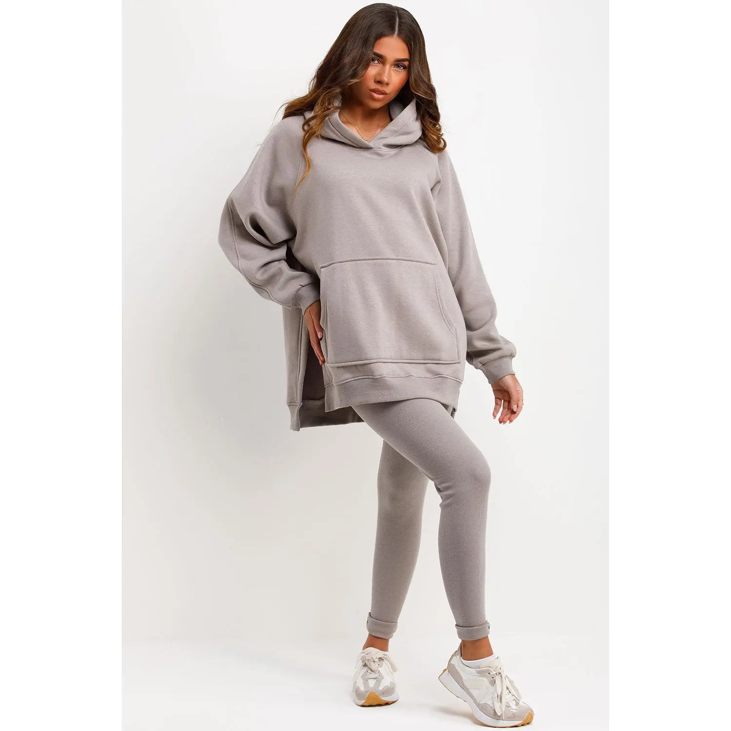 Hoodie And Leggings Set Dove Grey