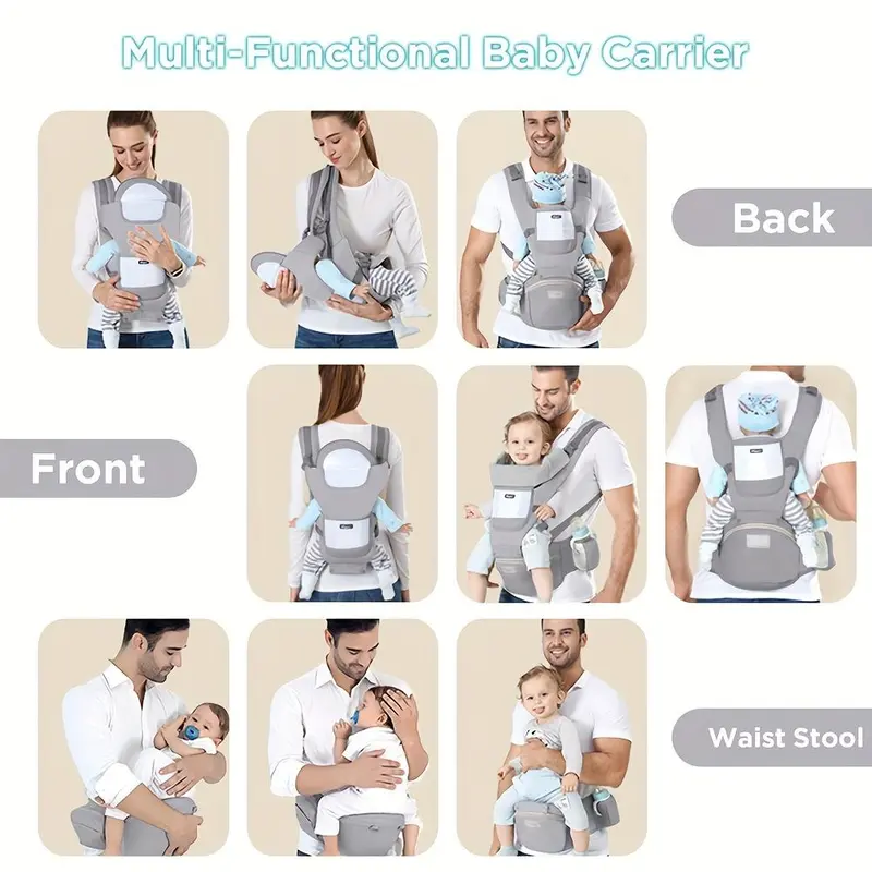 Hot-selling-Baby Baby Carrier Waist Stool, Baby Backpack Carrier For Child, Toddler, Infant, Newparents, Christmas Halloween Thanksgiving Gift 7