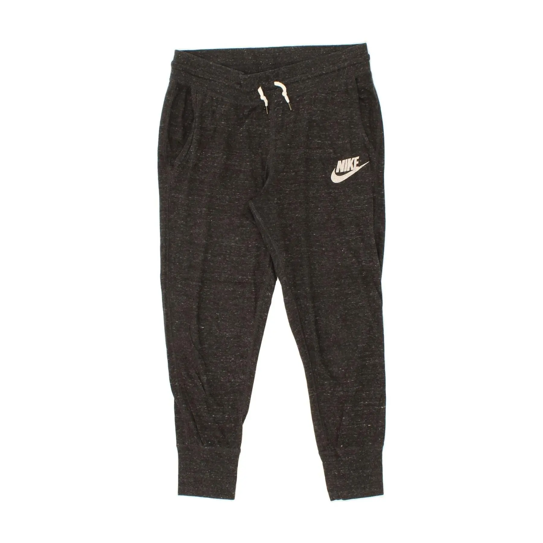 Pre-Owned Vintage NIKE Womens Tracksuit Trousers Joggers UK 14 Medium Grey Flecked Cotton
