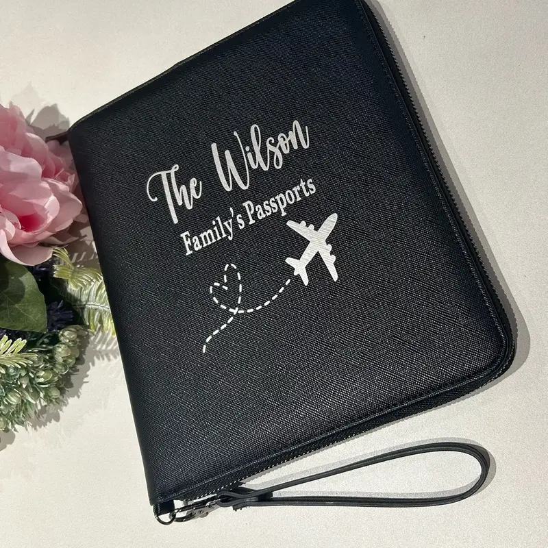 Personalised Travel Organiser - Passport Holder - luxury travel wallet - travel gift - holiday documents 0
